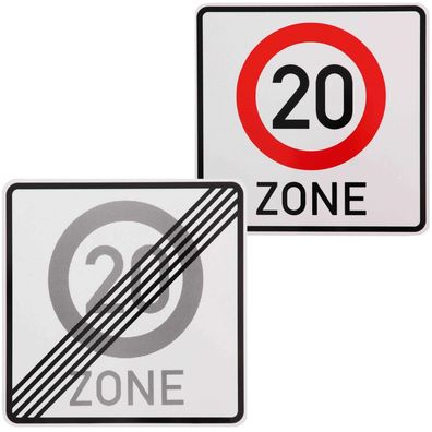 Original Verkehrszeichen-Set Nr. 274.1-20 und 274.2-20 Verkehrsschild Straßenschil...