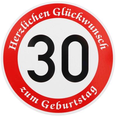 Original Verkehrszeichen Nr. 274-30 * Geburtstag 30 km/ h * Verkehrsschild