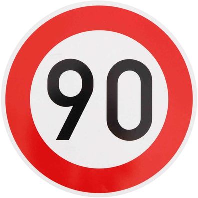 Original Verkehrszeichen Nr. 274-90 90 km/ h zum 90. Geburtstag Straßenschild