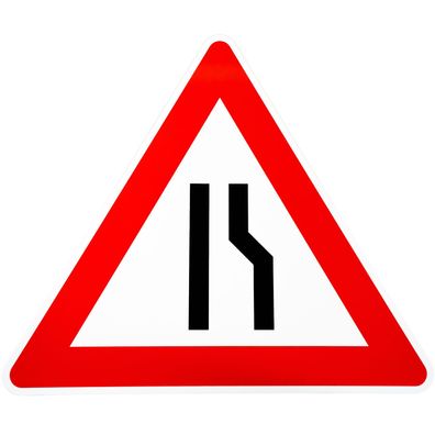 Original Verkehrszeichen Nr. 121-10 Einseitig verengt StVO Straßenschild