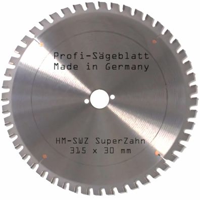 HM SWZ Sägeblatt 315 x 30 mm für Kreis-Säge-Blatt Bau-Säge-Blatt