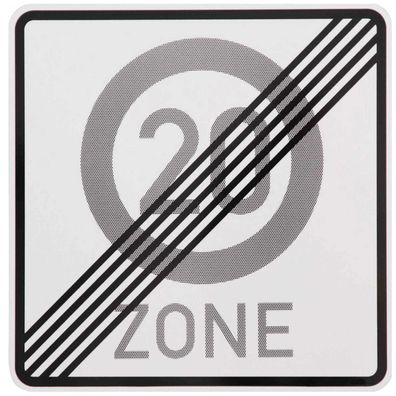 Original Verkehrszeichen 274.2-20 Ende 20 Zone StVO Verkehrsschild