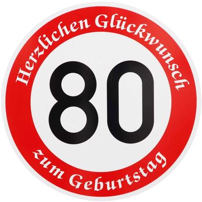 Original Verkehrszeichen Nr. 274-80 * Geburtstag 80 km/ h * Strassenschild