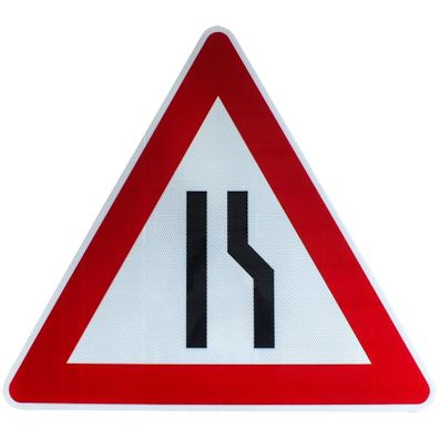 Original RA2 Verkehrszeichen Nr. 121-10 Einseitig verengt Straßenschild