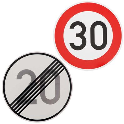 Original Verkehrszeichen-Set Nr. 274-30 und 278-20 Verkehrsschild Straßenschil...