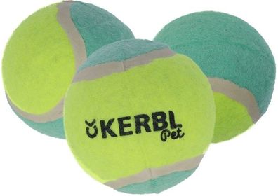 Kerbl Hundespielzeug Tennisball für Hunde 6,5cm gelb türkis