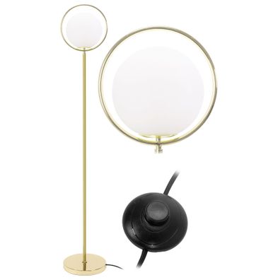 Toolight Stehlampe App927-1F Gold Ball 1-Lichtquelle E27 25X150Cm