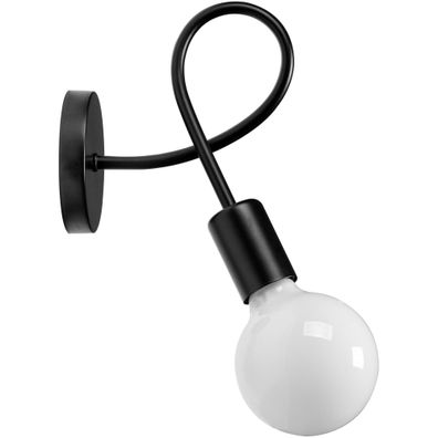 Toolight Wandlampe 392199 Paradise Schwarz Ball 1-Lichtquelle E27 15X13,5X19,5Cm