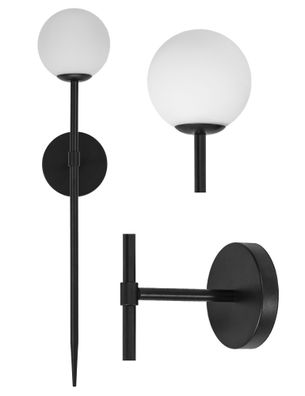 Toolight Wandlampe App577-1W Modern Schwarz 52Cm Ball 1-Lichtquelle G9 15X10X42Cm