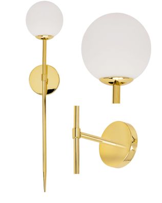 Toolight Wandlampe App582-1W Modern Gold 90Cm Ball 1-Lichtquelle E27 16X27X88Cm