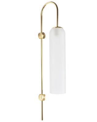 Toolight Wandlampe App664-1W Glas Gold Rohr 1-Lichtquelle E27 19,5X9,5X76