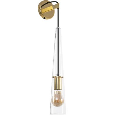 Toolight Wandlampe App896-1W Gold 1-Lichtquelle E27 10X16X80Cm