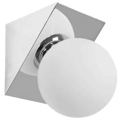 Toolight Wandlampe App1225-1W Silber Metall Glas E27 1-Punkt Licht