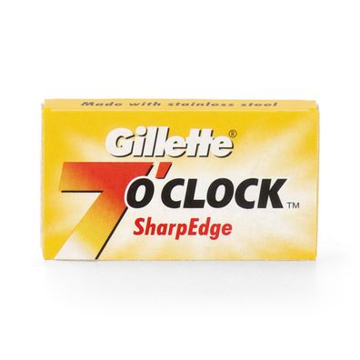 Gillette 7 O'CLOCK Sharp yellow Double Edge Rasierklingen 5 Stück
