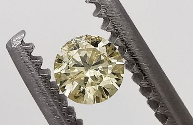 Echter unbehandelter natürlicher Diamant Brillant 0.21ct VVS Farbe gelb Lose