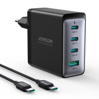 Joyroom JR-TCG04EU 100W GaN-Ladegerät 3x USB-C USB-A + USB-C / USB-C-Kabel 100W - ...