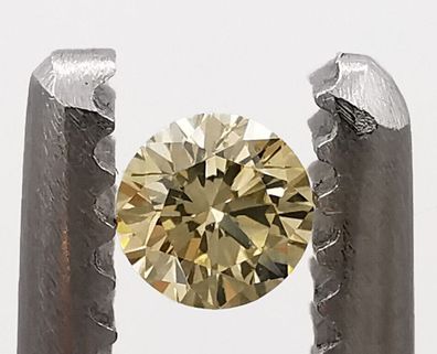 Echter unbehandelter natürlicher Diamant Brillant 0.145ct VVS Farbe gelb Lose