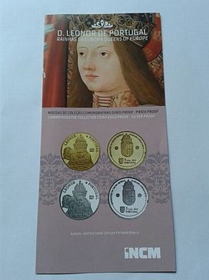 Broschüre Folder D. Leonor von Portugal 5 euro 2014 Silber Gold - nur der Folder