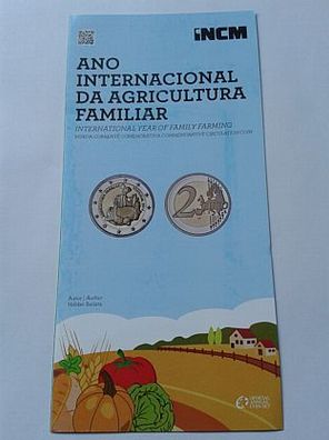 Folder 2 euro 2014 Landwirtschaft agricultura - nur der Folder - keine Münze