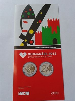 Broschüre Folder 2 euro 2012 Guiamaraes Guimares nur der Folder - keine Münze