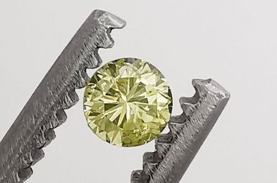 Echter unbehandelter natürlicher Diamant Brillant 0.15ct VVS Farbe gelb Lose