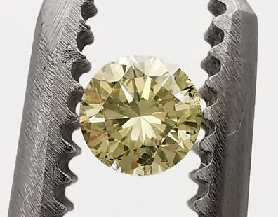 Echter unbehandelter natürlicher Diamant Brillant 0.165ct VVS Farbe gelb Lose
