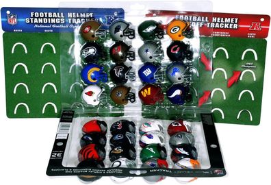 32 teiliges NFL Helm Riddell Pocket Mini Tracker Set 2022 Footballhelm Helmet
