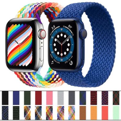 Apple Watch - Geflochtenes Solo LoopArmband für Apple Watch 3 4 5 6 7 8 9 SE Ul