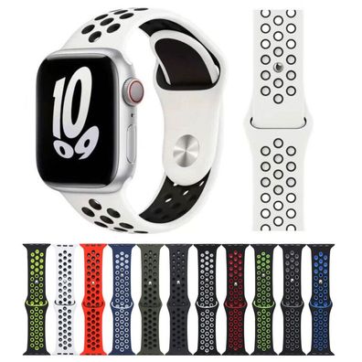 Apple Watch - Sportarmband Silikon NikeArmband für Apple Watch 3 4 5 6 7 8 9 SE