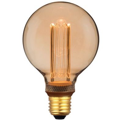 Nordlux LED Leuchtmittel E27 G95 goldfarbend 120lm 1800K 3,5W 330° dimmbar 9,5x9,5x14