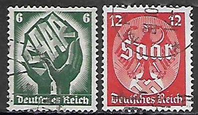 Deutsches Reich gestempelt Michel-Nummer 544-545