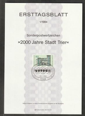 BRD Ersttagsblatt 2000 Jahre Stadt Trier ETB 1-84