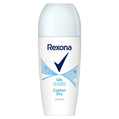Rexona Deo Roll On Cotton Dry Antitranspirant ohne Alkohol 50ml