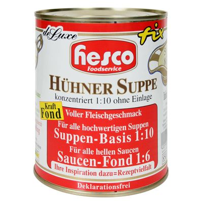 Hesco Hühnersuppe konzentriert ohne Einlage mit Fleischgeschmack 850ml