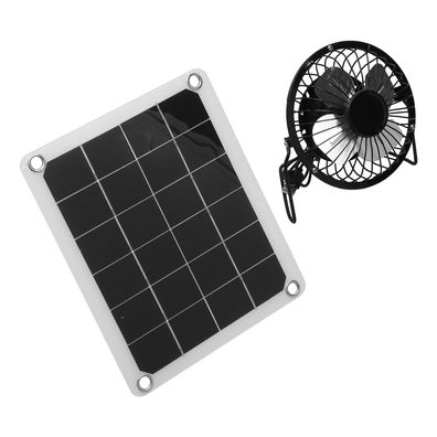 10-W-Photovoltaik-Solarpanel-Ladegerät-Kit mit Lüfter, Dual-USB
