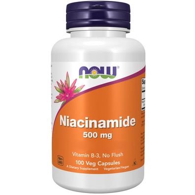 Now Foods, Niacinamide (Vitamin B3), 500 mg, 100 Veg. Kapseln