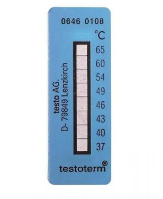 0646 0108 testoterm - Temperaturmessstreifen ( + 37 ... + 65 °C), 10 Stück