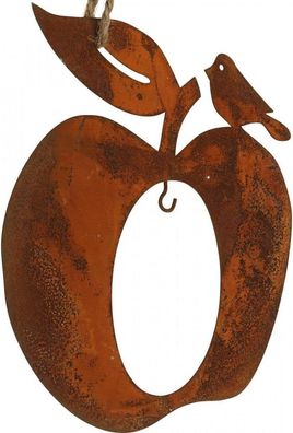 Edelrost ?Meisenknödelhalter Apfel 22cm × 23cm Länge mit Band: 55cm