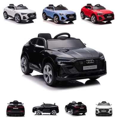 Es-Toys Kinder Elektroauto Audi E-Tron, EVA-Reifen, Allradantrieb, Fernbedienung