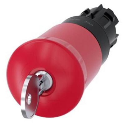 3SU1000-1HR20-0AA0 Not-Halt-Pilzdrucktaster, 22mm, rund, Kunststoff, rot, mi...