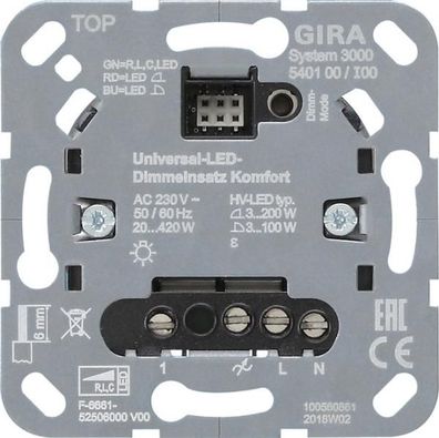 540100 S3000 Uni-LED-Dimmeins. Komfort Einsatz