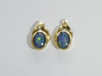 Ohrringe Ohrstecker Opal Dublette Triplette 585 Gold