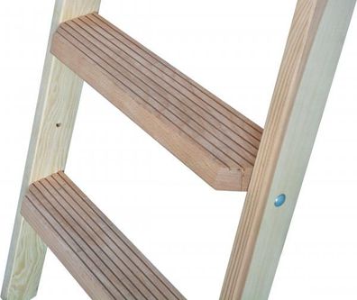 818355 Holz Stufen/ Sprossen Doppelleiter 2x8