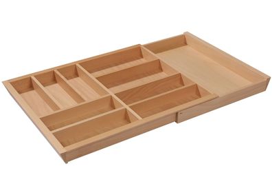 Besteckeinsatz Holz, Schublade 80-100cm, Besteckkasten ausziehbar