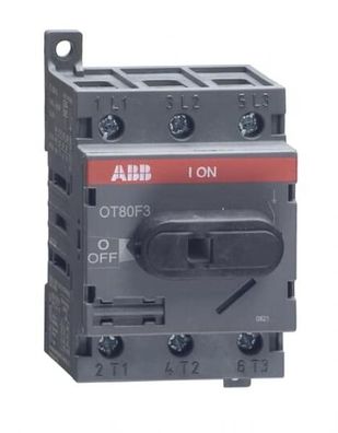 Abb OT80F3 OT80F3 Lasttrennschalter 3-polig 80A m. schwarzem Knebelgriff