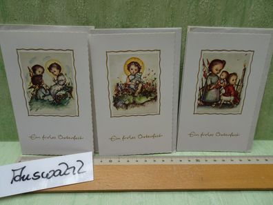 sehr alte mini Grußkarten Ein frohes Osterfest Engelchen