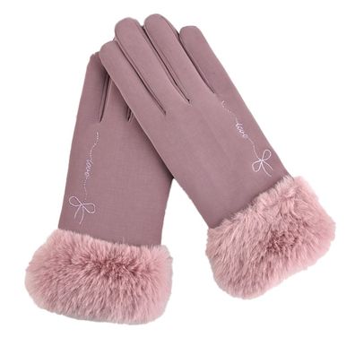 Skifahren Anti-Rutsch-Handschuhe Damen Winter Skihandschuhe Wasserdicht & Lila