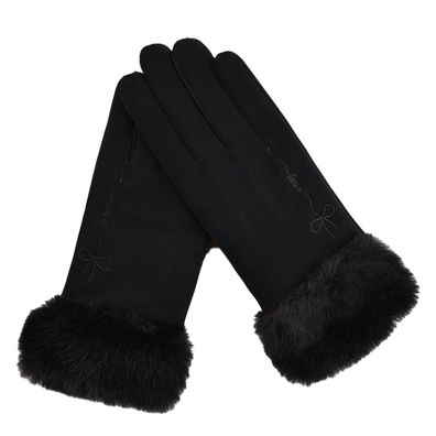 Skifahren Anti-Rutsch-Handschuhe Damen Winter Skihandschuhe Wasserdicht & Schwarz