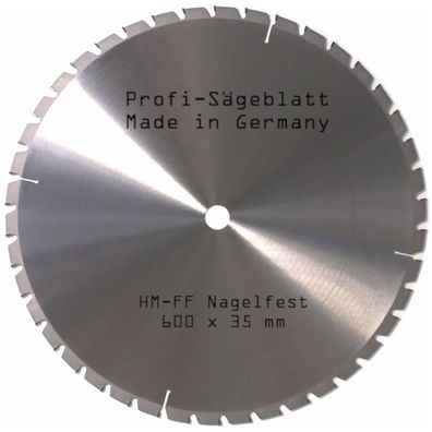 HM Sägeblatt 600 x 35 mm nagelfest FF Holz-Sägeblatt für Brennholz