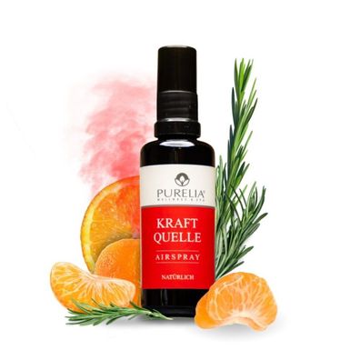 Purelia Airspray Kraftquelle 50 ml Hochwertige ätherische Öle Raumspray Raumduft